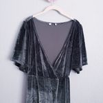 Baltic Born  Meghan Deep Green Velvet Wrap Maxi Dress Photo 3