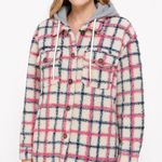Davi & Dani  Fuzzy Plaid Shacket Photo 0