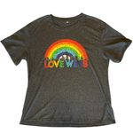 Love Wins Womens Rainbow Pride LGBTQ Tee Shirt Size Large Photo 3