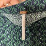 Free People  Green and Blue Geometric Pattern Ruffle Skirt 58 Photo 4