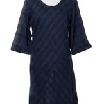 Soft Surroundings  Cotton Gauze Shift Shirt Dress large blue Photo 0