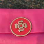 Ted Baker  monogram leather fold over clutch in fuchsia pink Photo 4