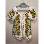 Farm Rio Papaya Salad Scarf Mini Dress Sz L 100% cotton $198 Photo 1