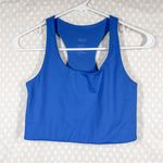 Girlfriend Collective  Blue Ribbed‎ Paloma Racerback Sports Bra Photo 1