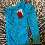 Giuseppe Di Morabito Lace One Shoulder Midi Dress in Light Blue Size undefined Photo 3