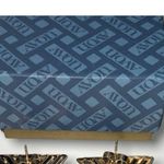 Avon Vintage Gold Tone Grooved Triangular 1” Pierced Post Earrings Photo 2