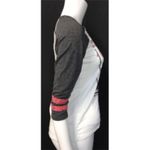 Girls Lily Blue LS Raglan Paris Gray White T Shirt Size L Photo 3