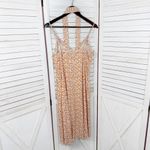 A loves A  Ditsy Floral Button Front Spaghetti Strap Sundress Orange Pink Small Photo 8