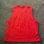 Guess NWOT  Callista Lace-up Top Poppy Red Photo 4