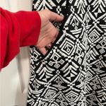 Sharagano A-Line Mini Dress Sleeveless Pockets Zipper Black/White Flowy Size 2 Photo 1