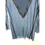 Free People  sequin embellished blue tunic‎ Photo 2