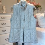 kim rogers Quilted Vest Jacket Gray Photo 4