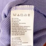 Free People Small Purple Ribbed Cold Shoulder One Piece Snap Sleeveless Bodysuit Photo 3