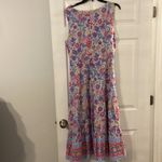 Talbots  MAXI dress size 16P length 50” bust 40” belt around waist zipper back Photo 4