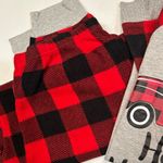 Christmas Red Truck Happy Holidays Plaid Flannel Pajamas Set Women’s Size Large Photo 2