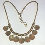Lucky Brand  Brass Tone & Yellow Rhinestone Runway Boho Statement Necklace Photo 7