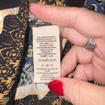 Free People  Boho Paisley Cheetah Print Tie Sleeve V Neck Blouse Top Women's L Photo 6