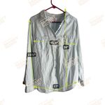 Wax Jean ‎ Women's Light Blue Long Sleeve Button-Down Bleach Shirt Sz 1X Western Photo 7