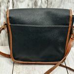 Esprit Black Brown Leather Crossbody Bag 80s Icon Preppy GenX Vintage Cool Photo 1