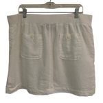 Athleta  white 100% linen mini tennis athletic skirt 14 ￼ Photo 2