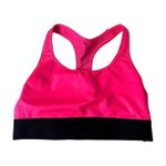 Victoria's Secret  Sport Bra Womens small Hot Pink Black Racerback Athletic Yoga Photo 0