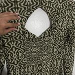 ZARA NWT  Printed Modal‎ Midi Dress Green/Cream Size Small Photo 10