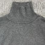 Pink Rose New  Raw Seam Turtleneck Sweater Long Sleeve Knit Pullover Grey Photo 14