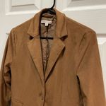 Sincerely Jules Rust Brown Faux Suede Blazer‎ Women's S Lined Size 4 Photo 1