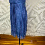 BHLDN  Hitherto Celia Lace Dress in Blue Bridesmaid Size US‎ 6 *Missing Belt Photo 9