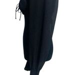 White Fox Boutique White Fox Size Small  Top Blouse Long Sleeve Black Back Tie Open Sexy Photo 2