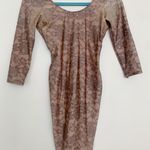 American Apparel Bodycon Nude Floral Dress Photo 3