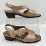 SAS Suntimer Strap Slingback Sandals‎ Brown Gold Womens 8.5 W Comfort Cushion Photo 1