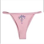 NEW Baby Pink Custom Sexy Small Bikini Rhinestones Size XS Photo 2