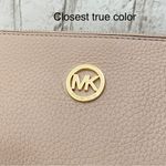 Michael Kors Blush Pink Nude Beige Large Zip Clutch Wallet Wristlet Photo 7