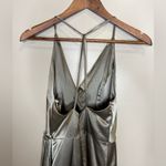 Jenny Yoo  Lana Satin Wrap Bridesmaid Dress in Sage Photo 8