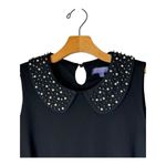 Vivienne Tam Dress Women Medium Black Peter Pan Jeweled Collar A Line Cocktail Photo 2