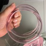 Too Faced Clear Makeup Bag Beach to The Streets Plastic Round Handles Pink Small Photo 6