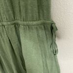 Old Navy  Green Olive Tie Side Linen Blend T Shirt Dress Small Photo 4