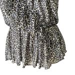 Willow & Root Cheetah Print Sleeveless Surplice Ruffle Top Black Size M Photo 5