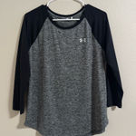 Under Armour  Women's Heathered Gray and Black Long Sleeve Tee Photo 0