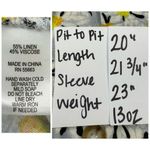 Cynthia Rowley  Linen Jacket S‎ Daisy Print Powder Blue Lightweight Pockets $198 Photo 8