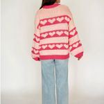 BaeVely Heart Knit Sweater Pink Size M Photo 1