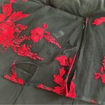 Badgley Mischka Floral Popover Gown, Black & Red, Size 14 Retail $890.00 Photo 7