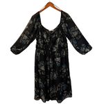 Miami  Black and Blue Floral Dress Photo 3