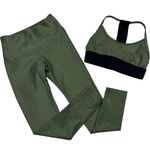Noli  - Liquid Jolie Bra and Leggings in Green and Black Photo 0