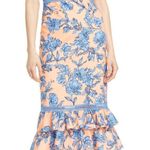 Alice + Olivia Jade Floral ruffle Strap Midi Dress Photo 0