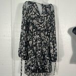 Topshop  Womens Black Floral  Dress Size 10 NWT Photo 3