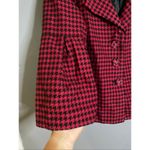Live a Little  Red Plaid Swing Button Up Jacket Bell Sleeves Size Large Photo 2