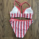 Cupshe Striped Pink and Blue Bikini Set Photo 0