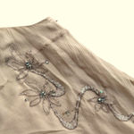 Inwear Size 8 Beaded‎ Floral Crepe Maxi Dress Beige Blush Asymmetric Fairycore Tan Photo 7